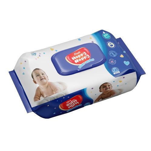 Happy nappy baby wipes facial 120 pcs