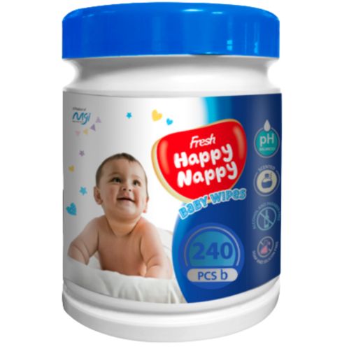 Happy nappy baby wipes 240 pcs