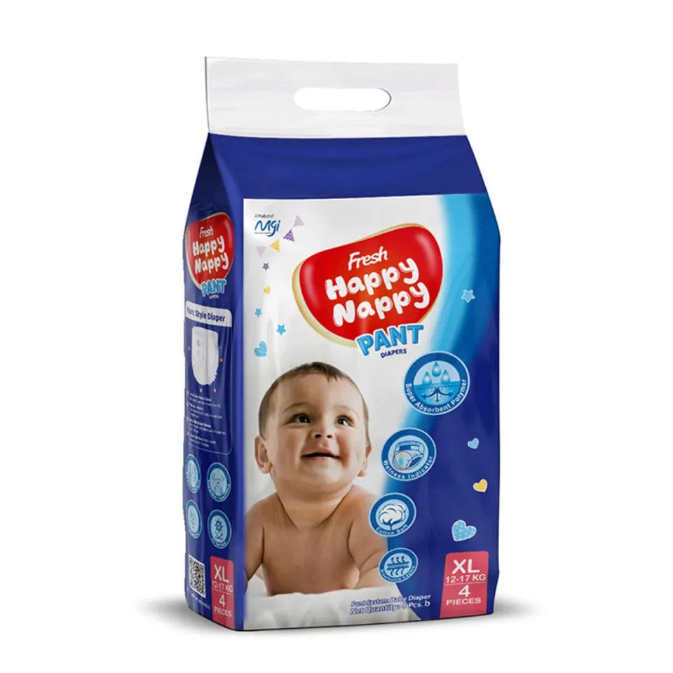 Happy Nappy Pants Diaper 4pcs XL