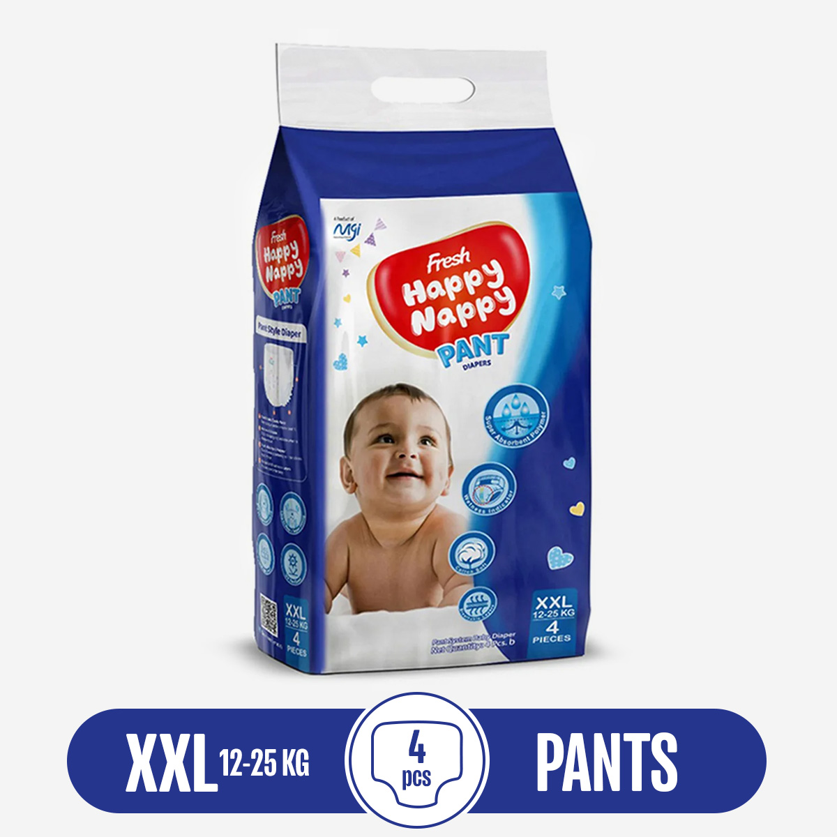 Happy Nappy Pants Diaper 4pcs XXL