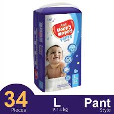 Happy Nappy Pants Diaper 34pcs L