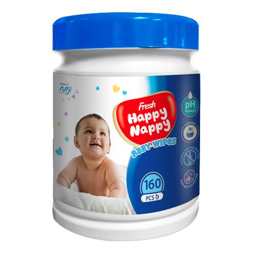 Happy nappy baby wipes 160 pcs